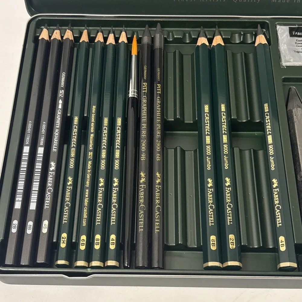 New Faber-Castell 26 Pitt Artists' Graphite Pencils Tin – Some Missing